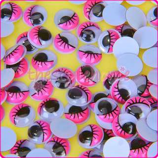 100pc Moving Wiggly Wiggle Eyes DIY Craft Doll GLUE ON  