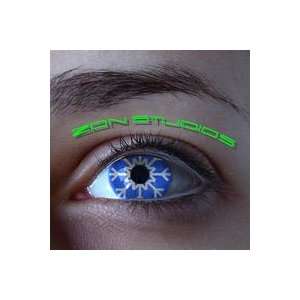   Monster Makers Colored Contact Lenses Blue Snowflake 