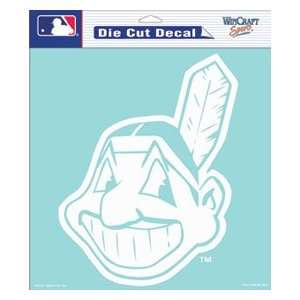 Cleveland Indians Die Cut Decal   8in x8in White