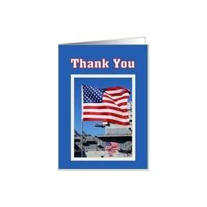  Thanks you For Service Flag, Aircraft Carrier Card Health 