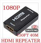130FT 40M 1080p 1.65G bps Mini HDMI Repeater Joiner Extender Amplifier 
