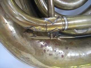 GOOD GERMAN KAISER TUBA IN BBb WITH EXTRA LARGE MOUTHPIECE RECEIVER 
