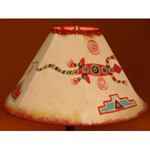  Painted Leather Lamp Shade   16 Lizard (PL45)