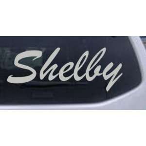  Shelby Car Window Wall Laptop Decal Sticker    Silver 16in 