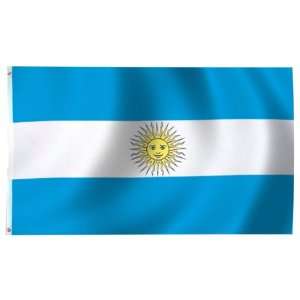  Argentina Flag (With Seal) 5X8 Foot Nylon Patio, Lawn 