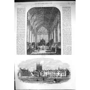  1864 Merton College Oxford Chapel Building Architecture 