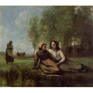 FRAMED oil paintings   Jean Baptiste Corot   24 x 20 inches   Two 