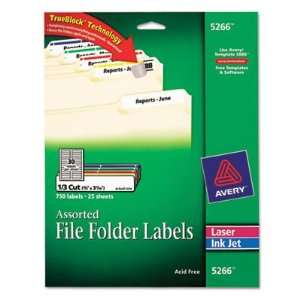  Avery Permanent File Folder Labels with TrueBlock 