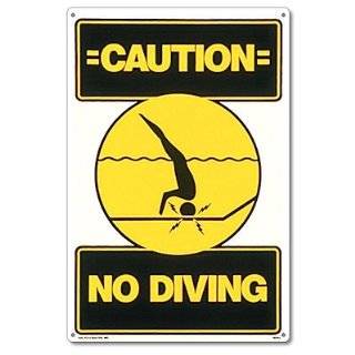   40344 Caution No Diving Sign for Residential or Commercial Pools