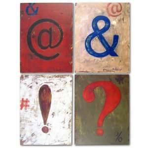  Set of 4 Punctuation Mark Plaques