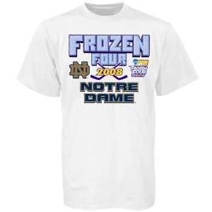 Notre Dame Fighting Irish 2008 NCAA Mens Hockey Frozen Four White T 