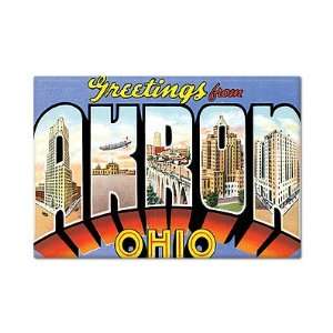  Greetings from Akron Ohio Fridge Magnet 
