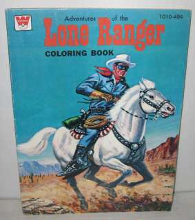 1975 Lone Ranger Coloring Book Whitman  
