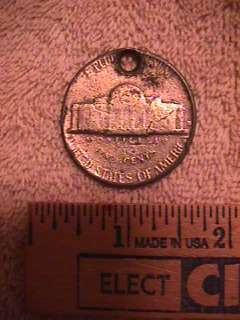 7878. Old Large Metal Nickel Coin Token R1  