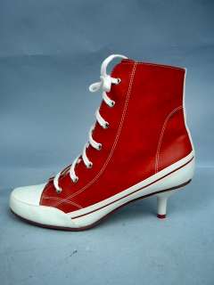 Rampage Red & White Sneaker Heels   Size 8 1/2M  