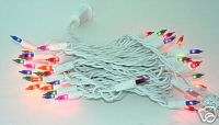 MULTI COLOR LIGHTS WHITE WIRE 50 bulbs #leo  