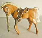 vintage 50 s miniature chestnut white western saddle horse cast