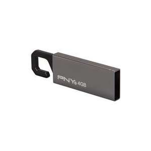  PNY Clip On AttachÃƒÂ© 4GB USB 2.0 Flash Drive (Gray 