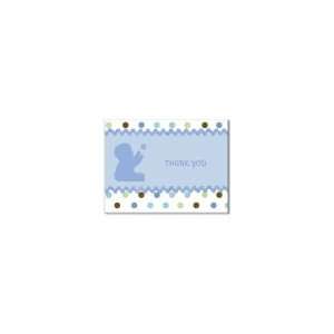  8 Tickled Blue Baby Shower Thank You Notes Toys & Games