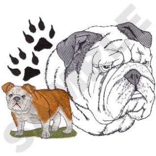   BULLDOG DOGS   2 EMBROIDERED BATH / KITCHEN TOWELS by Susan  