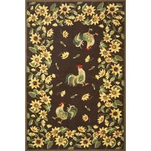 Sawgrass Mills Outdoor Rugs HRROOS8 Rooster Choco Eclair  Large
