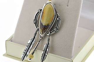 925 Silver Handmade Unique Indian Style Agate Pendant  