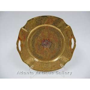  Cake Plate in 24K with Platinum Medallion Kitchen 