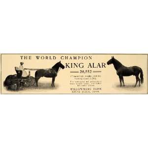  1906 Ad World Champ King Alar Horse Willowmere Farm 