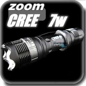 7W CREE LED Flashlight Torch Zoom ZOOMABLE SA 9 7 Watt  