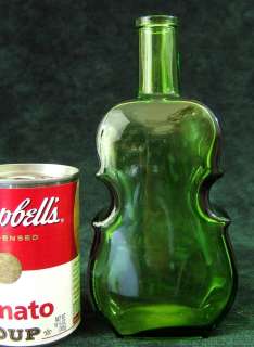 Wheaton Glass Green Violin Cello Glass Bottle Decanter  