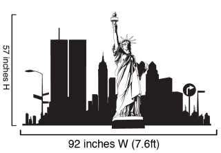 Vinyl Wall Decal Sticker Twin Towers 911 Statue Liberty  
