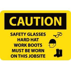  SIGNS SAFETY GLASSES HARD HAT WORK