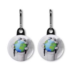  SAVE OUR PLANET bp Oil Spill 2 Pack 1 inch Zipper Pull 