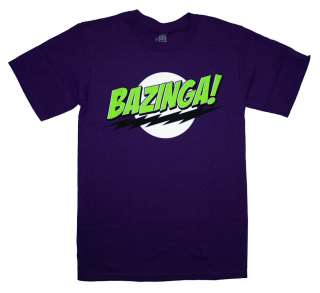 The Big Bang Theory Purple Bazinga Sheldon Superhero TV Show T Shirt 