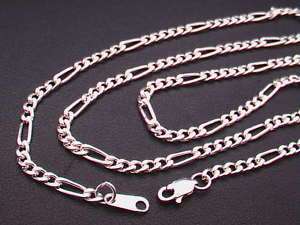 Taxco Mexico 925 Sterling Silver Figaro Chain Necklaces. Various 
