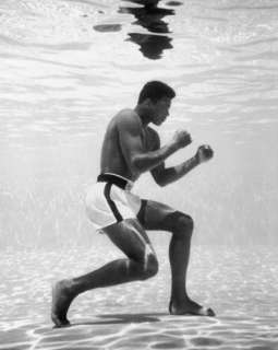 Muhammad Ali Cassius Clay Swimming Pool Boxing Poster Print Rare 