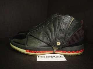 2001 OG ORIGINAL Nike Air Jordan XVI 16 BLACK RED BRED DS NEW Sz 7 