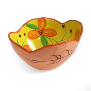  Paper Mache Three Small Flowers Bowl Three Small Flowers 