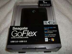 SEAGATE GOFLEX ULTRA PORTABLE DRIVE 1TB USB 3.0 + 2.0 STAA1000601 NEW 