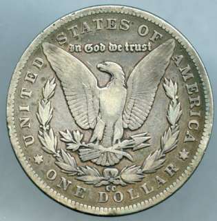 1890 CC Morgan Silver Dollar Very Good (0208)  