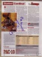 Arthur Lee 1998 Stanford Cardinal Basketball Athlon Magazine SIGNED 