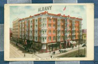 Old Postcard 1907 Denver Colorado The Albany Hotel  