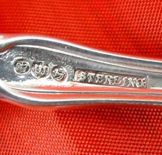   Sterling Silver Individual Salad Fork 1907 Meadow Rose Pattern 6 1/4