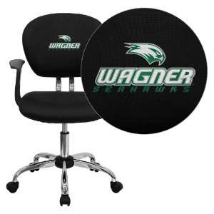 Wagner College Seahawks Embroidered Black Mesh Task Chair 
