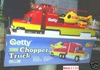 1999 GETTY HELICOPTER CARRIER TRANSPORTER TRUCK TOY  
