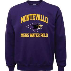  Montevallo Falcons Purple Mens Water Polo Arch Crewneck 