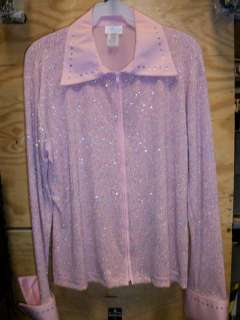 Debbie Kay Ladies Sparkling Pink Western Show Shirt, NWT  
