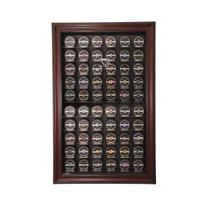  60 Puck Cabinet Style Display Case, Mahogany Sports 
