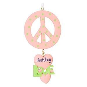 Personalized Peace Sign Ornament