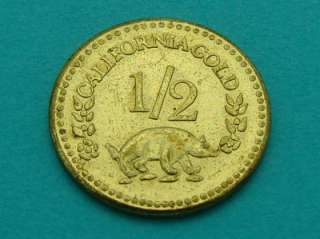 RARE 1854 California CA Gold Rush Token Coin 1/2 Dollar Indian Head 